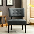 thumbnail image 1 of Oversized Gray Blended Leather Chair - Stylish Furniture Accent With Seating Design, 1 of 6