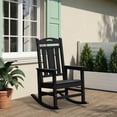 thumbnail image 1 of Oversized HDPE Outdoor Rocking Chair, All-Weather High Back Porch Rocker, Black, 1 of 8