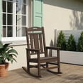 thumbnail image 1 of Oversized HDPE Outdoor Rocking Chair, All-Weather High Back Porch Rocker, Brown, 1 of 7