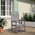 thumbnail image 1 of Oversized HDPE Outdoor Rocking Chair, All-Weather High Back Porch Rocker, Gray, 1 of 8
