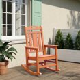 thumbnail image 1 of Oversized HDPE Outdoor Rocking Chair, All-Weather High Back Porch Rocker, Orange, 1 of 7
