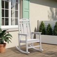 thumbnail image 1 of Oversized HDPE Outdoor Rocking Chair, All-Weather High Back Porch Rocker, White, 1 of 8