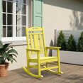thumbnail image 1 of Oversized HDPE Outdoor Rocking Chair, All-Weather High Back Porch Rocker, Yellow, 1 of 7