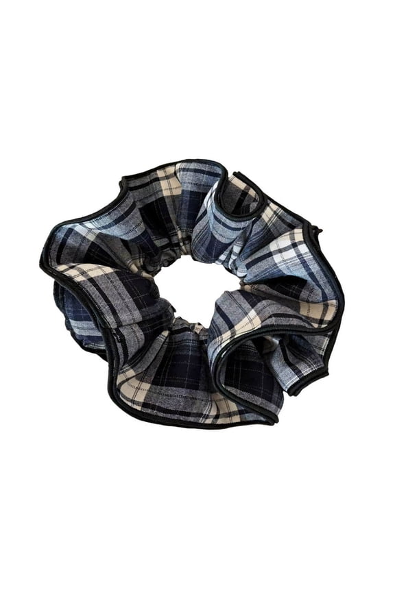 Oversized Hair Scrunchies Plaids Pattern Hair Scrunchy Elastic Hairpieces Lady Head Decoration