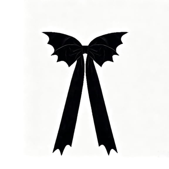 Oversized Halloween Bat Wing Bow Decor, 45 Inch Gothic Halloween Tree Topper Velvet Bat Bow, Black Wreath with Long Pointed Tails for Holiday Topper Haunted House Party Stairs Mantel Door
