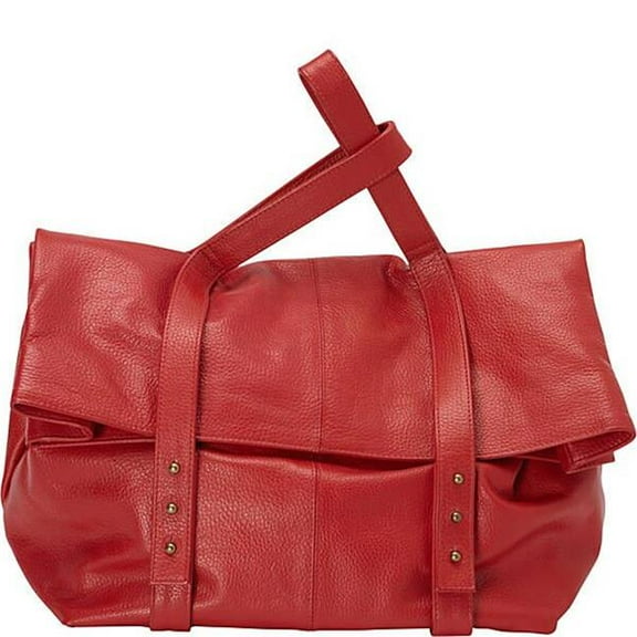 Oversized Handheld Satchel, Red