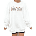 thumbnail image 1 of Oversized Happy New Year Print Sweatshirt White S-3XL Graphic Sweatshirt Tops, 1 of 5