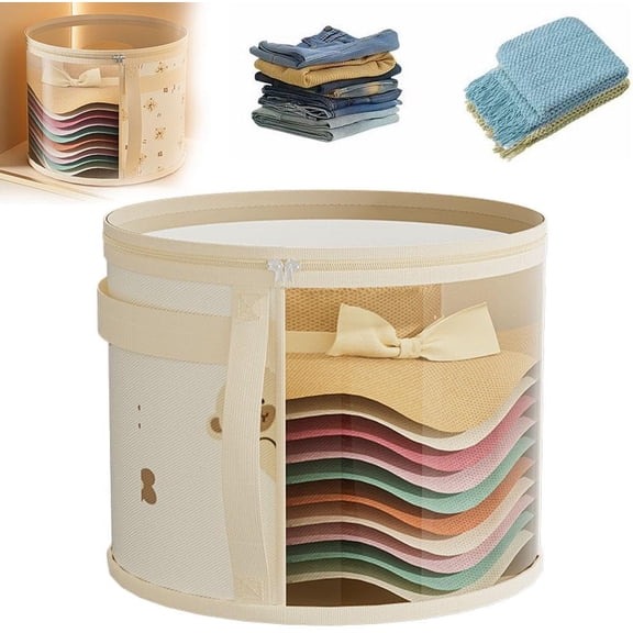 Oversized Hat Storage Box with Clear Window for Travel and Storage,Ultra-Large Capacity Caps Cowboy Cap Organizer for Closet with Carrying Handles, Hat Box Bag for Women & Men