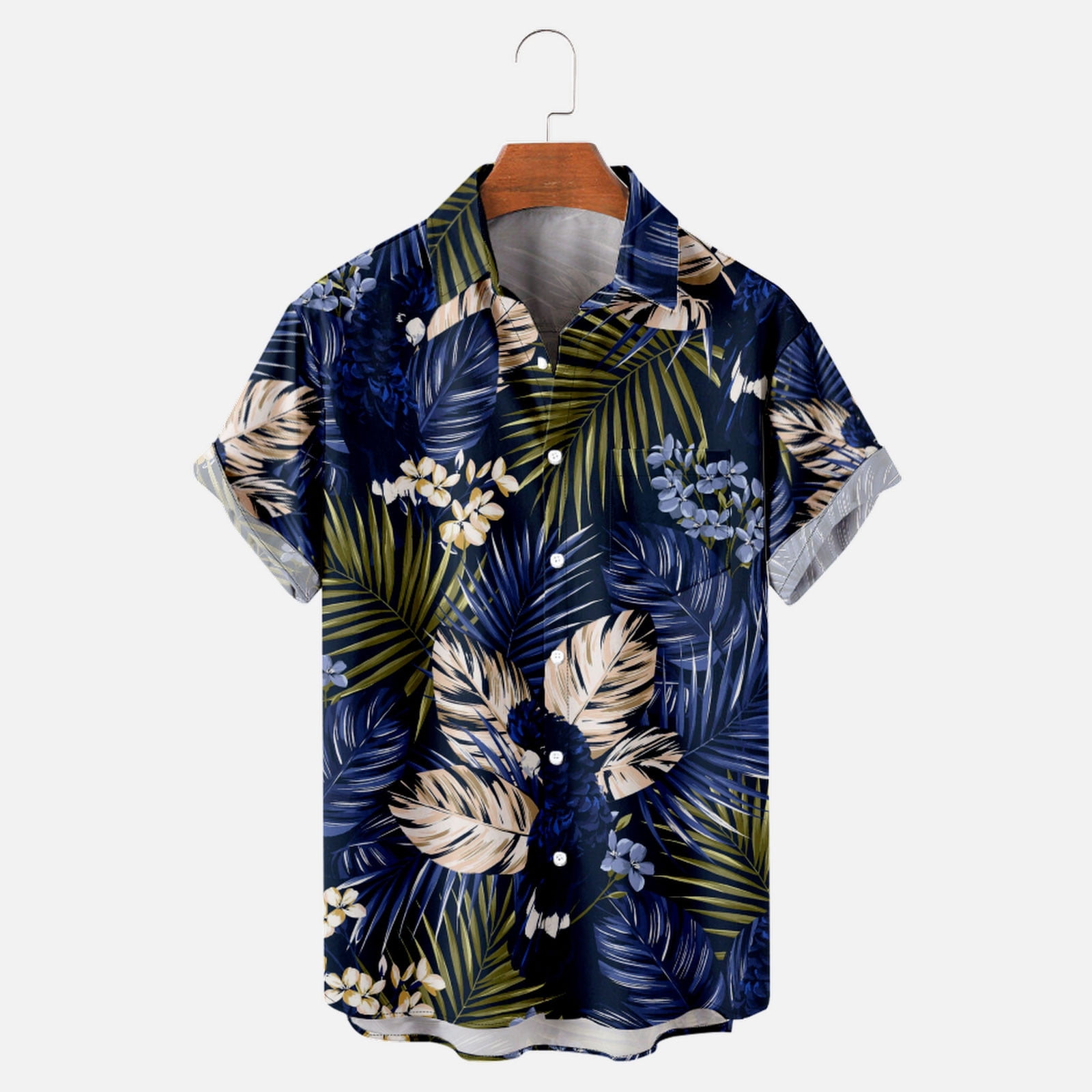 Men's Hawaiian Shirt - Tropical Short Sleeve Button Down For Beach And Parties