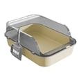 thumbnail image 1 of Oversized High Fence Semi-Closed Cat Litter Pan, Splashproof Large Capacity 12L with Scoop, Thickened Plastic, -Spill for Home Pets, 1 of 6