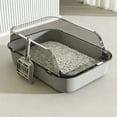 thumbnail image 1 of Oversized High Fence Semi-Closed Cat Litter Pan, Splashproof Litter Box for Cats, Thickened Pet Litter Pan for Mess-Free Cleanup, 1 of 6