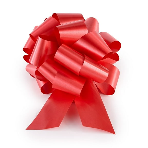 Oversized Holiday Red Ribbon Bow