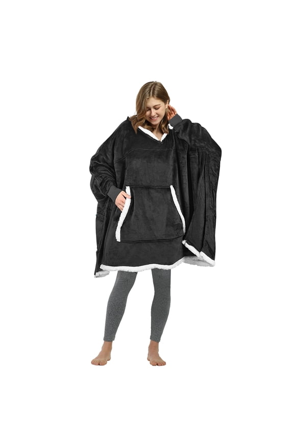 Oversized Hooded Poncho Cape, Casual Hoodie Sweatshirt, Batwing Coat Pullover | Light Weight, Cozy, Comfortable, Roomy | for Adults Women Men Teens
