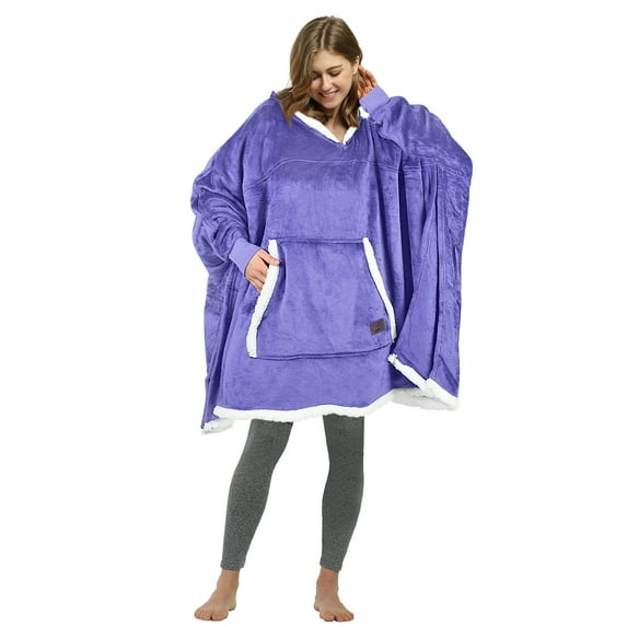 Oversized Hooded Poncho Cape, Casual Hoodie Sweatshirt, Batwing Coat Pullover | Light Weight, Cozy, Comfortable, Roomy | for Adults Women Men Teens