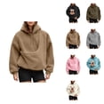 thumbnail image 1 of Oversized Hooded Sweatshirt with Front Kangaroo Pouch for Carrying Small Dogs and Cats â Pet Carrier Hoodie for Women, 1 of 7