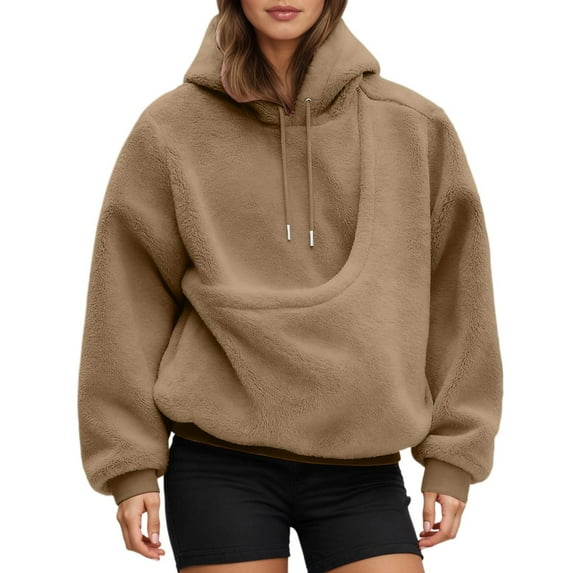 Oversized Hooded Sweatshirt with Front Kangaroo Pouch for Carrying Small Dogs and Cats â Pet Carrier Hoodie for Women