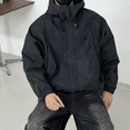 thumbnail image 1 of Oversized Hooded Windbreaker Casual Loose Zip Up Jacket, 1 of 1
