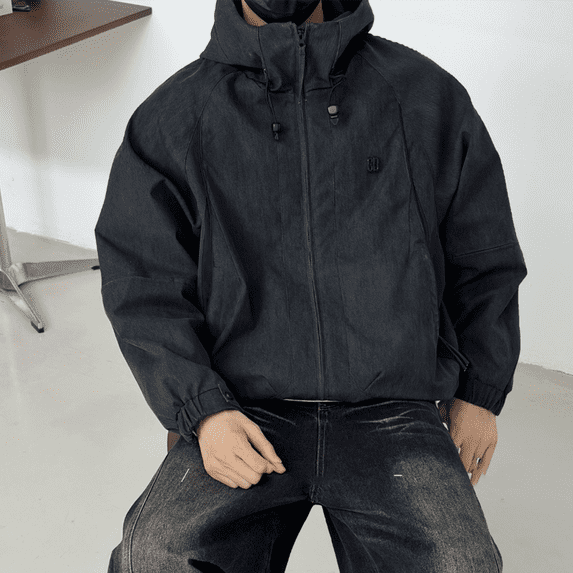 Oversized Hooded Windbreaker Casual Loose Zip Up Jacket