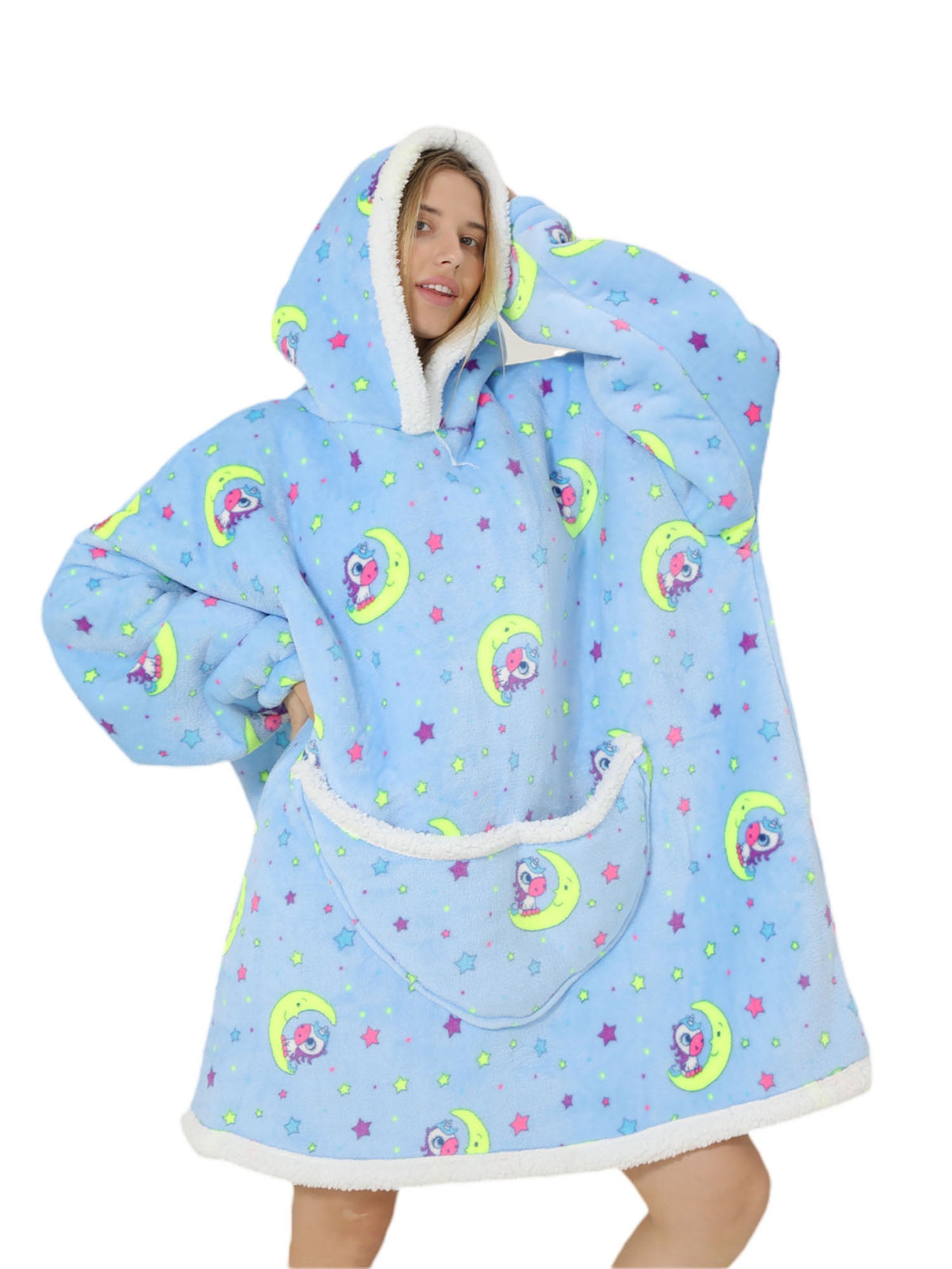 Oversized fluffy hotsell hoodie blanket