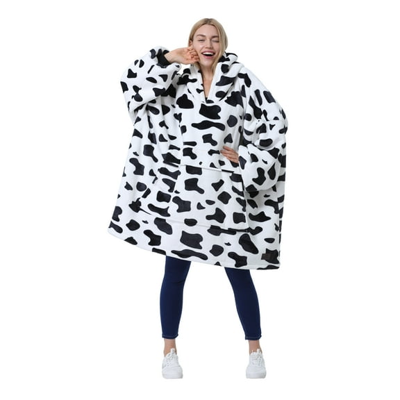 Oversized Hoodie Blanket Sweatshirt, Comfortable Sherpa Giant Pullover with Large Front Pocket for Adults Men Women Teenagers Wife Girlfriend