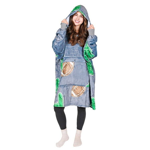 Tirrinia Wearable Blanket Oversized Hoodie for Adults, One Size Fits All