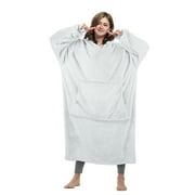 Catalonia Full Body Oversized Blanket Hoodie Sweatshirt, Extra Long Wearable Fleece Pullover, Gift for Adult Men Women Wife Girlfriend