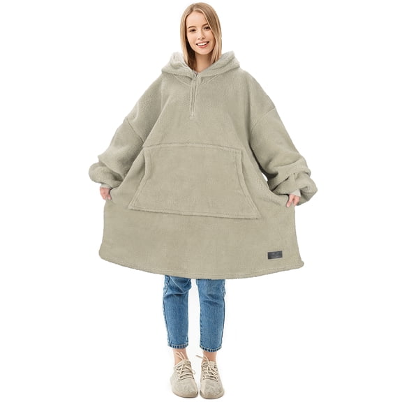 Oversized Hoodie Blanket Sweatshirt,Super Soft Warm Comfortable Fleece Giant Pullover with Large Front Pocket,for Adults Men Women Teenagers Kids Wife Girlfriend