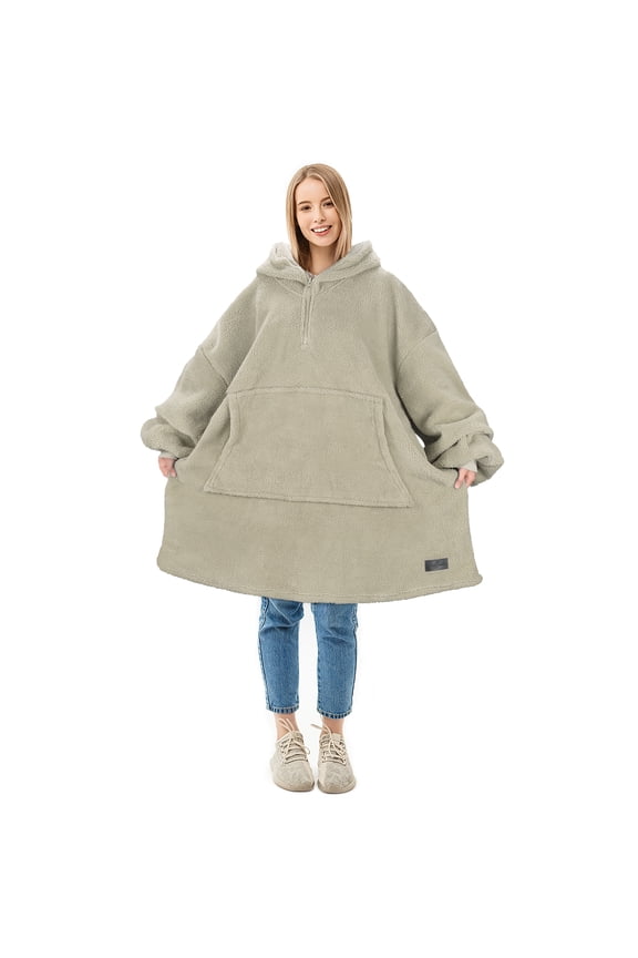 Oversized Hoodie Blanket Sweatshirt,Super Soft Warm Comfortable Fleece Giant Pullover with Large Front Pocket,for Adults Men Women Teenagers Kids Wife Girlfriend