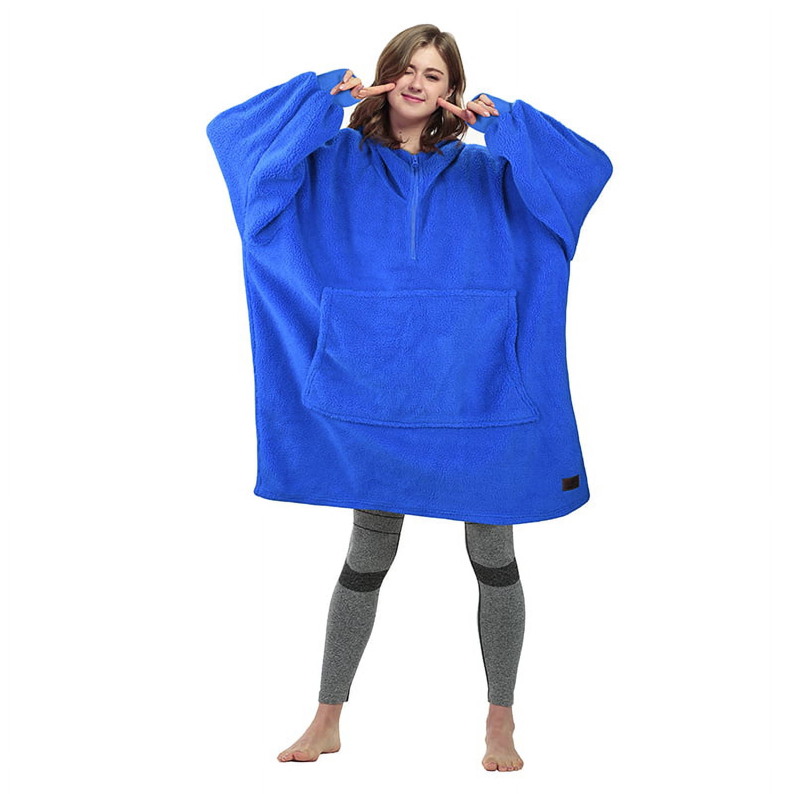 Oversized Hoodie Blanket Sweatshirt,Super Soft Warm Comfortable Fleece Giant Pullover with Large Front Pocket,for Adults Men Women Teenagers Kids Wife Girlfriend