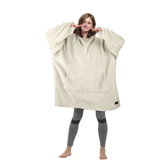 Oversized Hoodie Blanket Sweatshirt,Super Soft Warm Comfortable Fleece Giant Pullover with Large Front Pocket,for Adults Men Women Teenagers Kids Wife Girlfriend