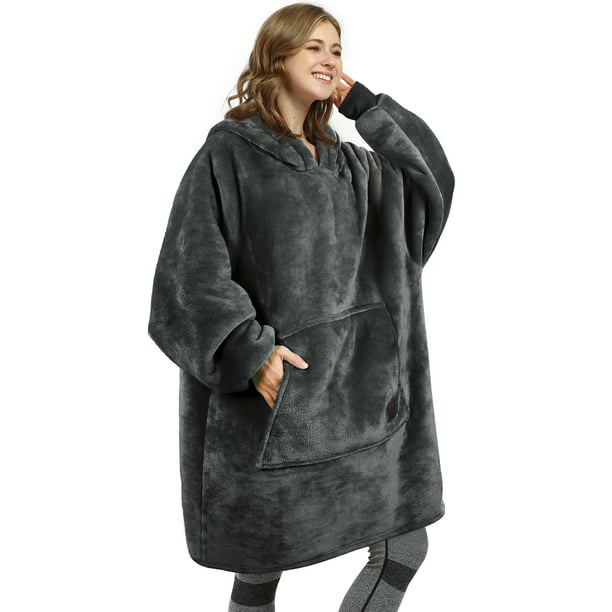 Oversized Hoodie Blanket Sweatshirt,Super Soft Warm Comfortable Sherpa