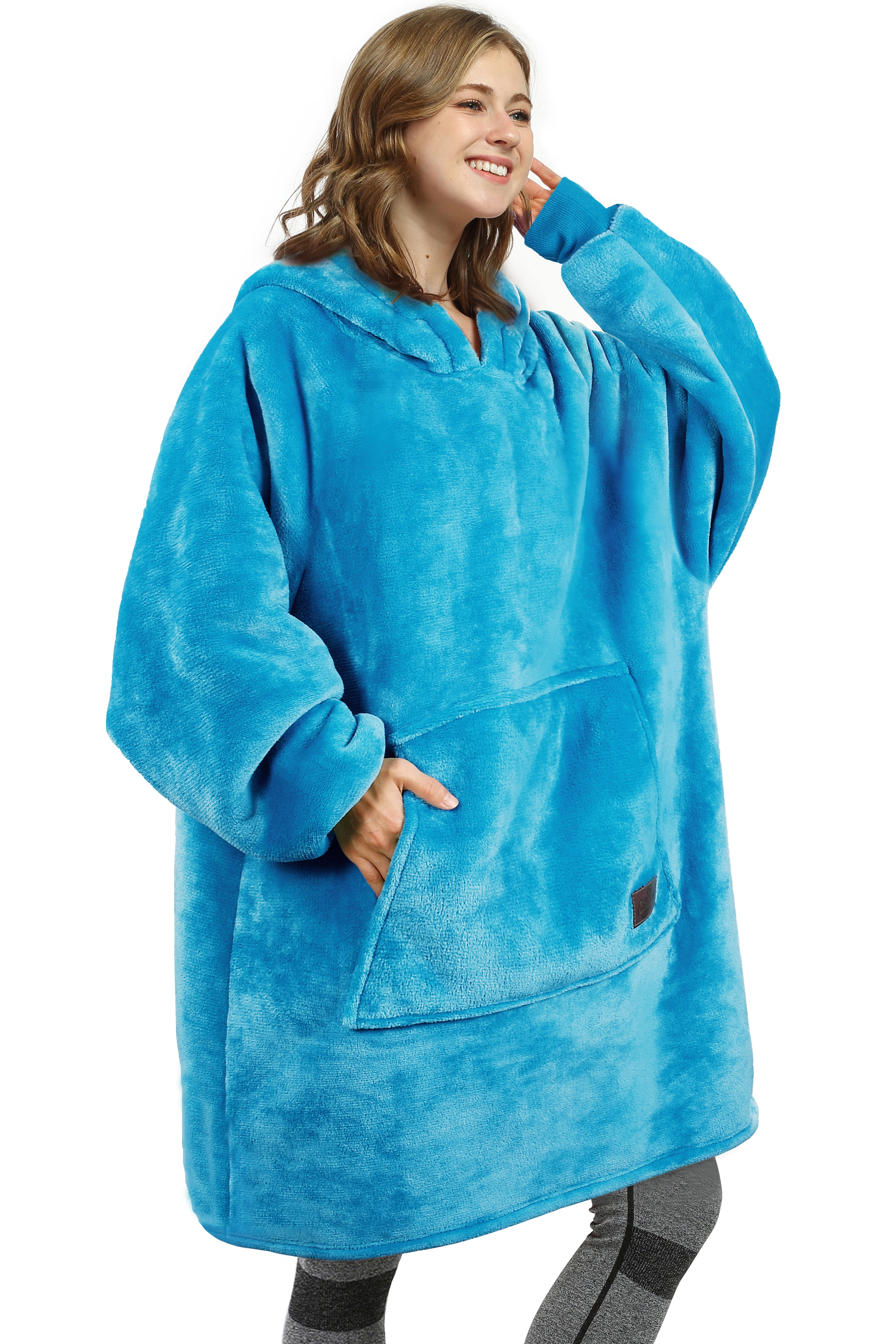 Oversized Hoodie Blanket Hoodie Ultra Comfy Sherpa Fleece Giant Sweatshirt  For Adult/a