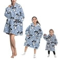 thumbnail image 1 of Oversized Hoodie Blanket Wearable Blanket Sweatshirt Plush Warm Cozy Fleece Top for Women Men Kids, 1 of 6