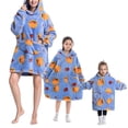 thumbnail image 1 of Oversized Hoodie Blanket Wearable Blanket Sweatshirt Plush Warm Cozy Fleece Top for Women Men Kids, 1 of 6