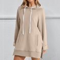 thumbnail image 1 of Oversized Hoodie Dress Women, Long Sweatshirt Hooded Dress with Pockets, Women's Casual Pullover, Limited Time Offer, 1 of 4