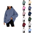 thumbnail image 1 of Essentials Hoodies for Women 2025 Fall Winter Long Sleeve Plain Oversized Hoodie Hooded Sweatshirt Women Pullover, 1 of 6