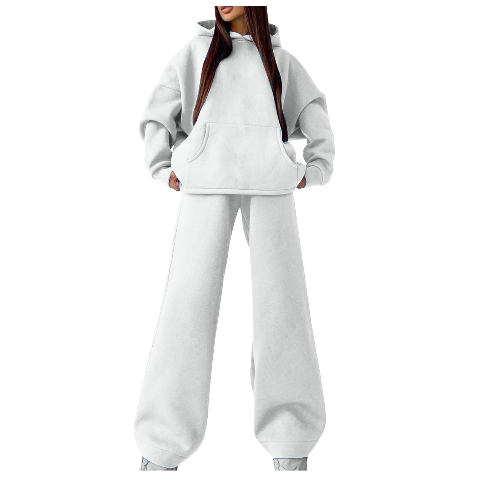 Oversized Hoodie Sets with Wide Leg Pants for Women Sportswear