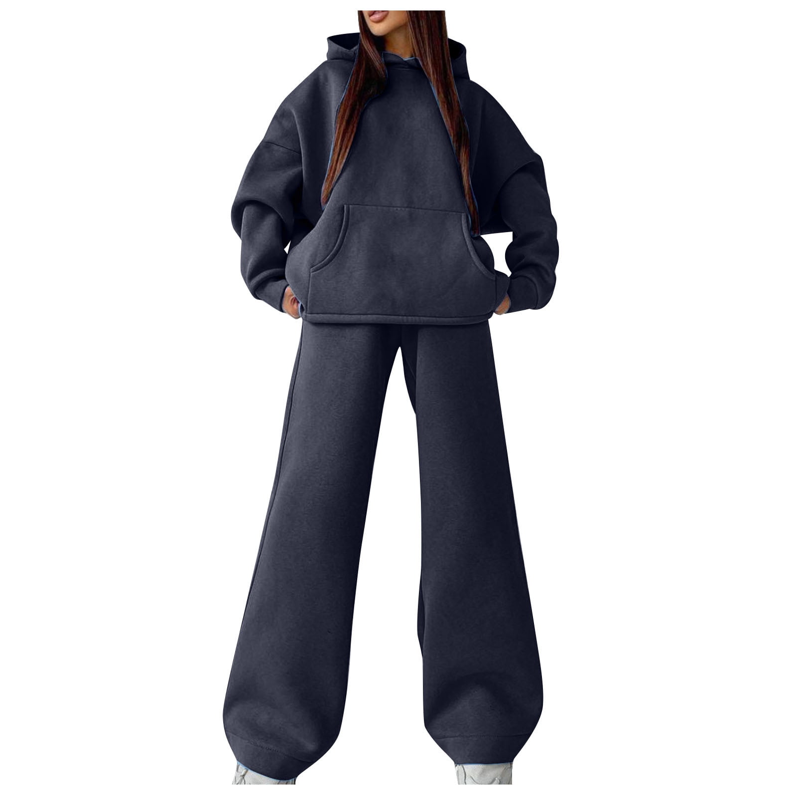 Oversized Hoodie Sets with Wide Leg Pants for Women Sportswear