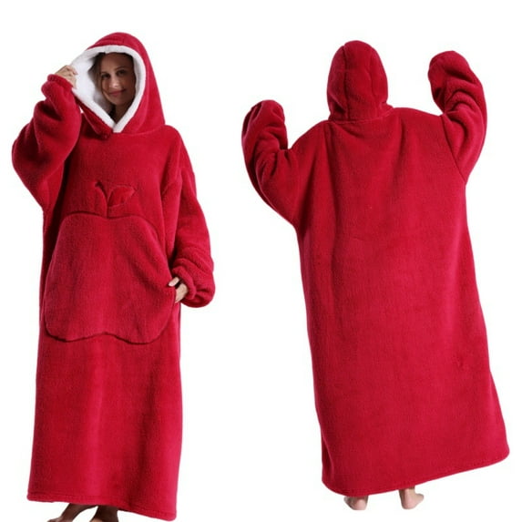 Oversized Hoodie Sweatshirt Wearable Blanket, Super Soft Warm Comfortable Blanket for Women Men Best Gift with big Pocke Warm clothing