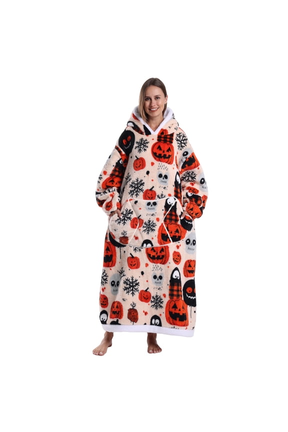 Oversized Hoodie Sweatshirt Wearable Blanket, Super Soft Warm Comfortable Blanket for Women Men Best Gift with big Pocke