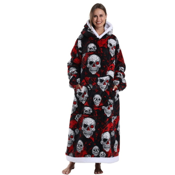 Oversized Hoodie Sweatshirt Wearable Blanket, Super Soft Warm Comfortable Blanket for Women Men Best Gift with big Pocke