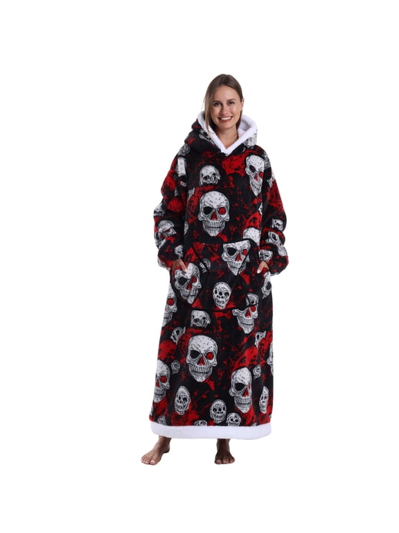 Oversized Hoodie Sweatshirt Wearable Blanket, Super Soft Warm Comfortable Blanket for Women Men Best Gift with big Pocke