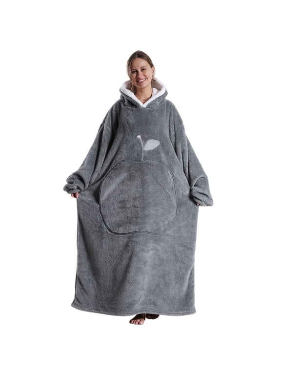 Oversized Hoodie Sweatshirt Wearable Blanket, Super Soft Warm Comfortable Blanket for Women Men Best Gift with big Pocke