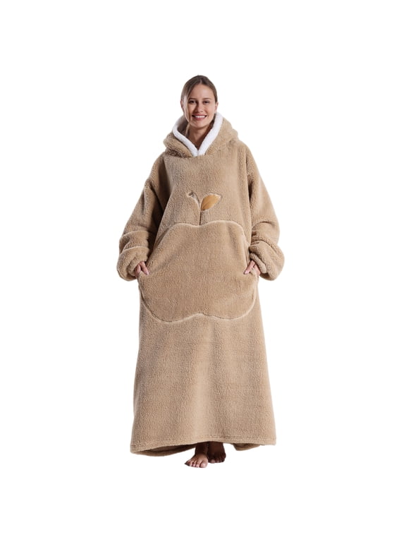 Oversized Hoodie Sweatshirt Wearable Blanket, Super Soft Warm Comfortable Blanket for Women Men Best Gift with big Pocke