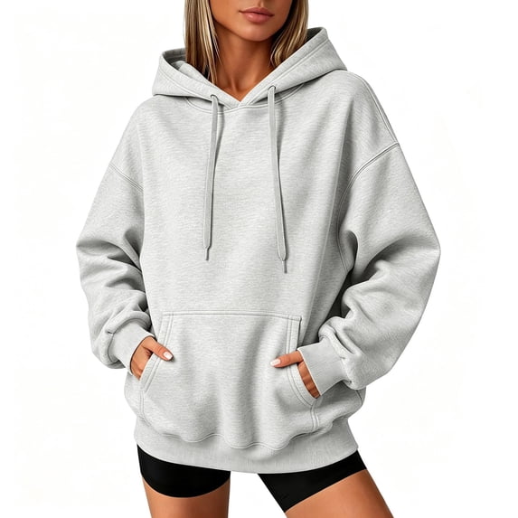 Oversized Hoodie Women Cozy Fleece Fall Sweatshirts Y2K Hoodies Casual Drawstring Hooded Sweatshirts with Pockets, S-2XL