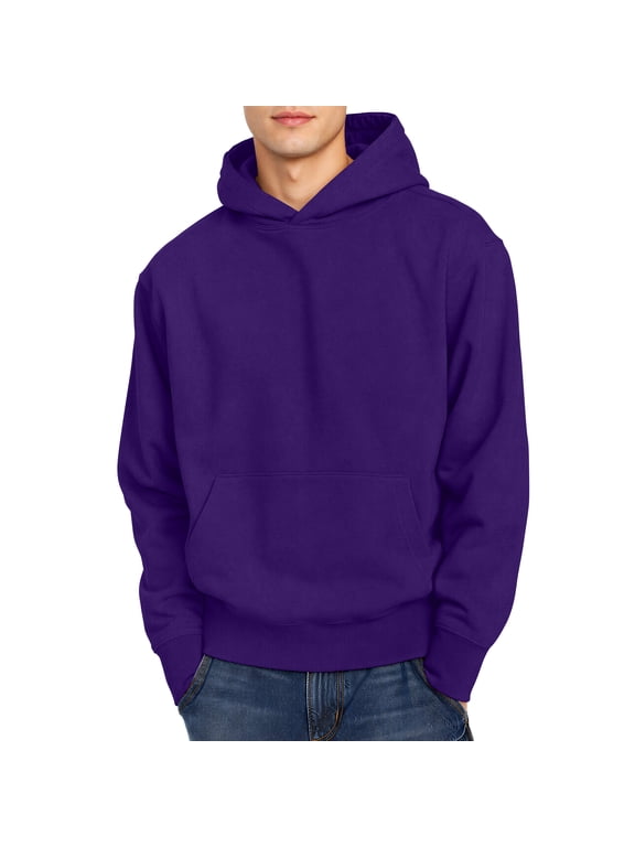 Oversized Hoodie for Women & Men, 320 GSM Heavyweight Brushed Fleece Pullover Sweatshirt, Unisex Kangaroo Pocket Lounge Travel Hoodie, Medium - Indigo