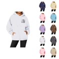 thumbnail image 1 of Oversized Hoodie Womens Hoodie Lightweight Sweatshirt Casual Zip Up Hoodie Daily Women's Casual Fashion Print Hooded Long Sleeved Hoodie With Pocket Top, 1 of 5