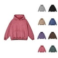 thumbnail image 1 of Oversized Hoodie Womens Hoodie Sweatshirt Casual Lightweight Zip Up Hoodie Women Distressed Women's Hoodie Oversized Washed Pullover Casual Streetwear Comfortable Soft Lined Sweatshirt For Women, 1 of 3