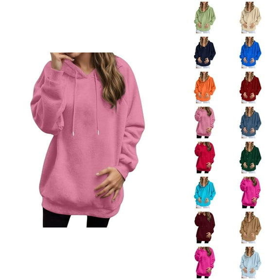 Oversized Hoodie Womens Hoodies Zip Up Women Casual Sweatshirt for Women's Pullover Solid Color Raglan Sleeve Comfortable Lightweight Warm Hooded Jacket For Everyday Wear