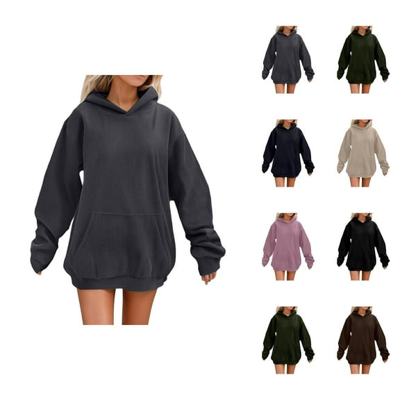 Oversized Hoodie Womens Lightweight Sweatshirt Casual Wear Zip Up Women's Corduroy Style Pullover For Daily Outing And Campus Comfortable Fall Winter Fashion